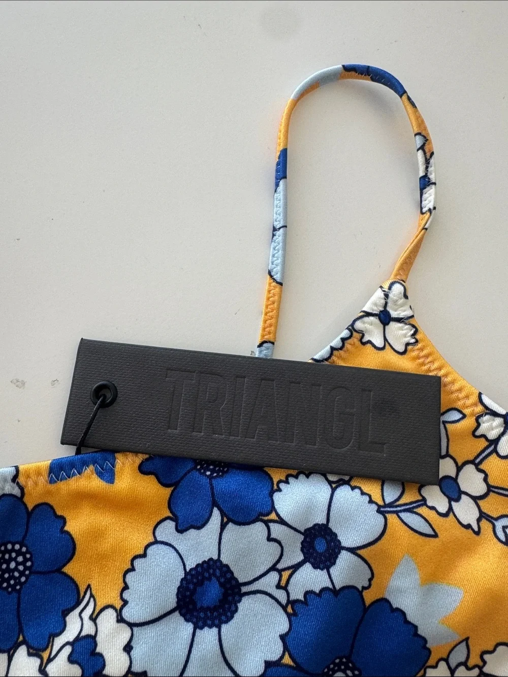 triangl swimwear Yellow & Blue Floral Kids Bikini Top
